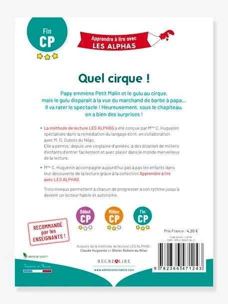 Apprendre à Lire Avec Les Alphas - Quel Cirque ! RÉCRÉALIRE Vert - Recrealire – Image 4