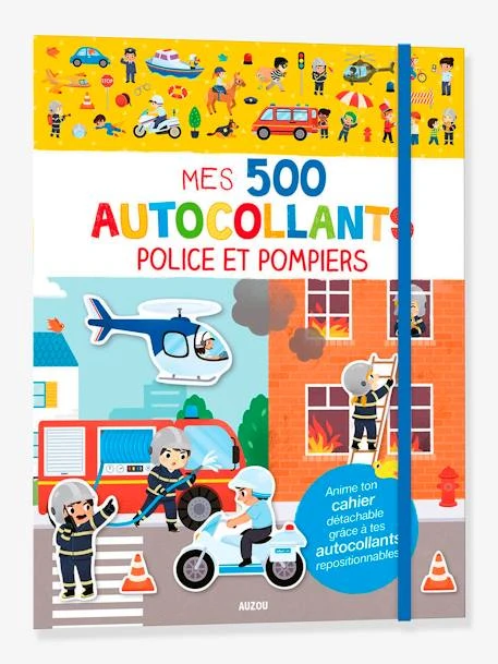 Cahier D'activités Mes Premiers Autocollants - Mes 500 Autocollants Police Et Pompiers AUZOU Jaune - Auzou