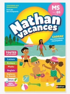 Cahier De Vacances 2022 De La Moyenne Section Vers La Grande Section - Maternelle 4/5 Ans - NATHAN Bleu - Nathan