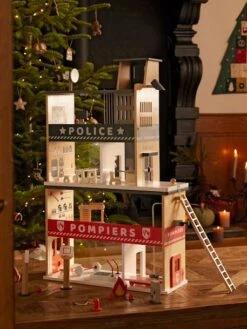 Centre De Secours Poste De Police + Poste De Pompiers En Bois FSC® Blanc - Vertbaudet