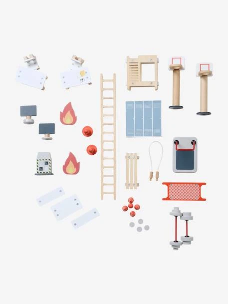 Centre De Secours Poste De Police + Poste De Pompiers En Bois FSC® Blanc - Vertbaudet – Image 4