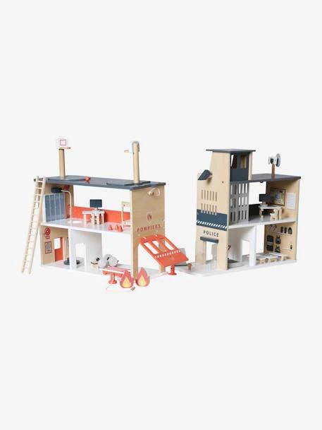 Centre De Secours Poste De Police + Poste De Pompiers En Bois FSC® Blanc - Vertbaudet – Image 5