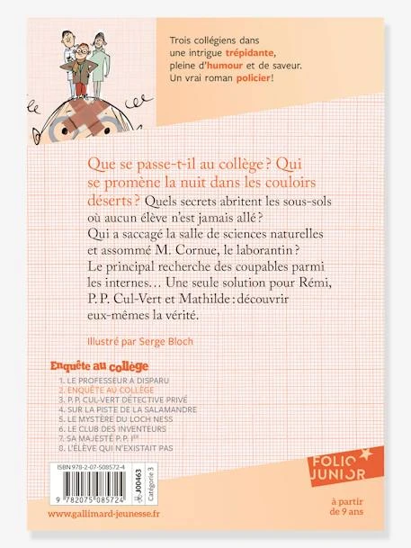Enquête Au Collège - T2 - GALLIMARD JEUNESSE Orange - Gallimard – Image 2