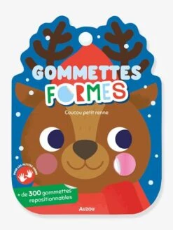 Gommettes Formes - Coucou Petit Renne - AUZOU Bleu - Auzou