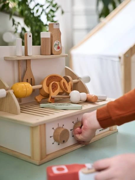 Grill Barbecue à Poser En Bois FSC® Beige - Vertbaudet – Image 3