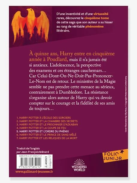 Harry Potter Et L'Ordre Du PhĂ©nix -T5 - GALLIMARD JEUNESSE Marron - Gallimard â Image 2