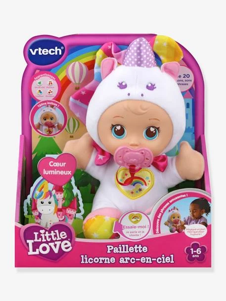 Little Love Paillettes Licorne Arc-en-ciel VTECH Multicolore - Toutes Les Marques
