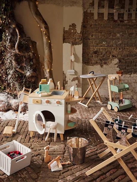 Machine à Laver Et à Repasser En Bois FSC® Blanc - Vertbaudet – Image 4