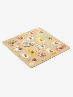 Puzzle Bouton Happy En Bois FSC® Multicolore - Vertbaudet
