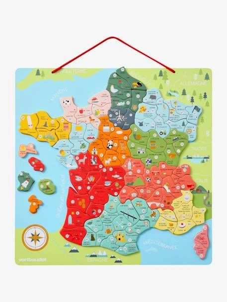 Puzzle De La France Magnétique En Bois FSC® Multicolore - Vertbaudet – Image 2