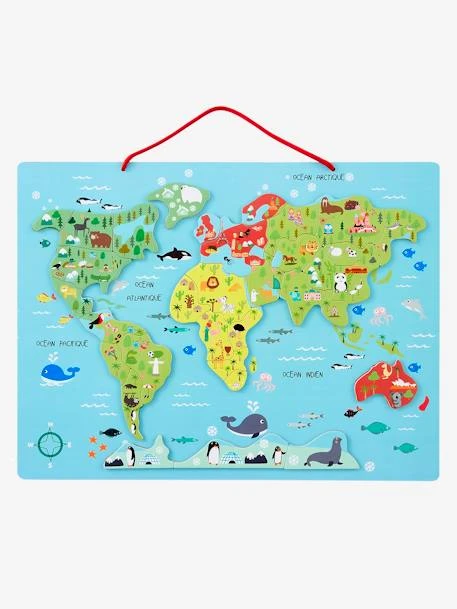 Puzzle Monde Magnétique En Bois FSC® Multicolore - Vertbaudet – Image 4