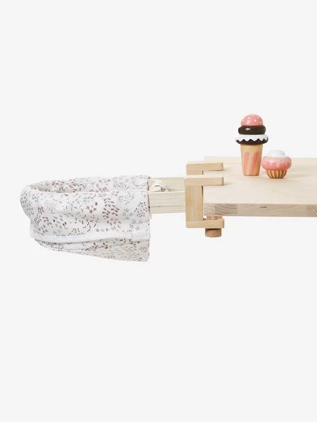 Siège De Table Pour Poupon En Tissu Et Bois FSC® Beige - Vertbaudet – Image 2